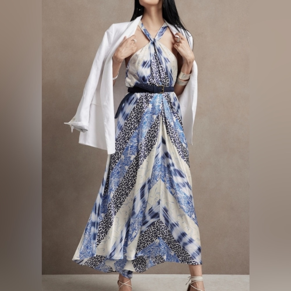 Banana Republic silk “Belay” maxi dress XL almost new.